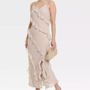 Women's Ruffle Maxi Slip Dress - A New Day